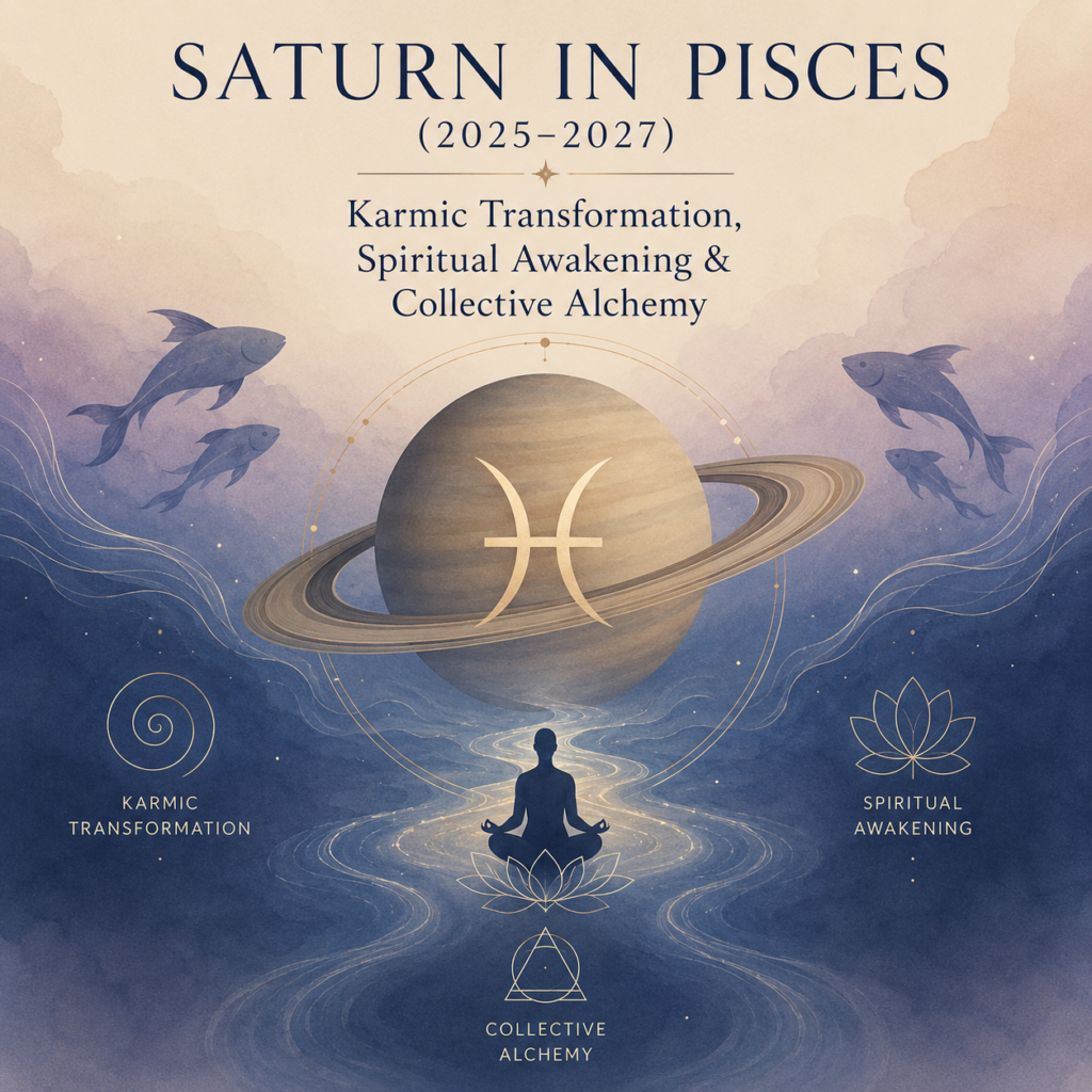 Saturn in Pisces (2025–2027) Karmic Transformation, Spiritual Awakening & Collective Alchemy